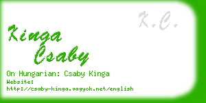 kinga csaby business card